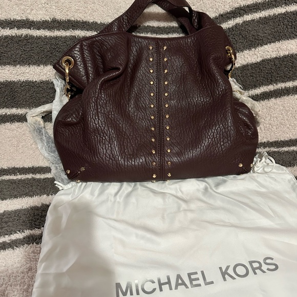 NWT Michael Kors Uptown Astor Studded Large Tote Bag - Picture 6 of 10